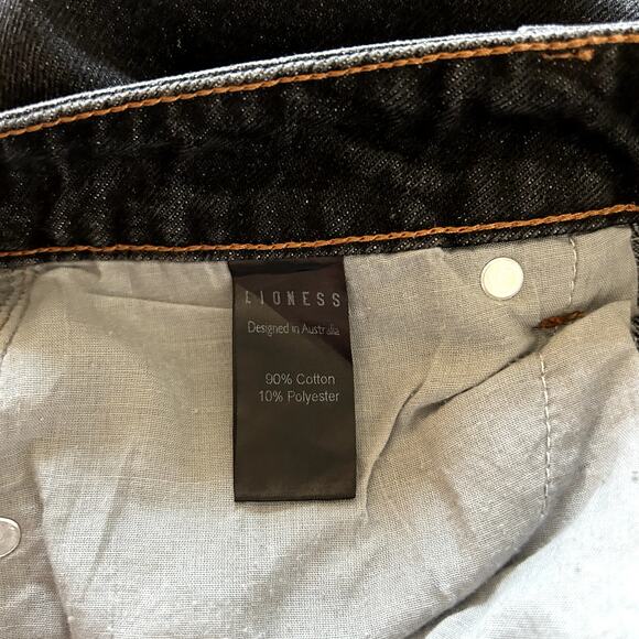 NWT Lioness Top Model Jeans Charcoal Size XXL / 12 Wide Leg Straight Denim Pants - Picture 15 of 15